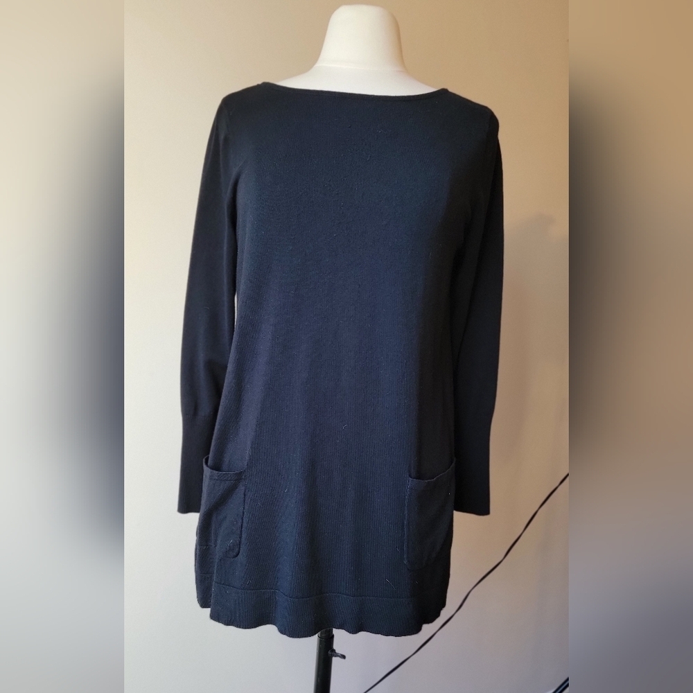 Susan Graver Black Long Sleeve Sweater